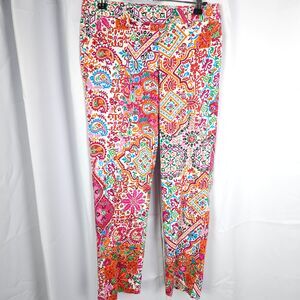 Lauren Ralph Lauren Womens 2P 29x26.5 Petite Colorful Paisley Preppy Pants